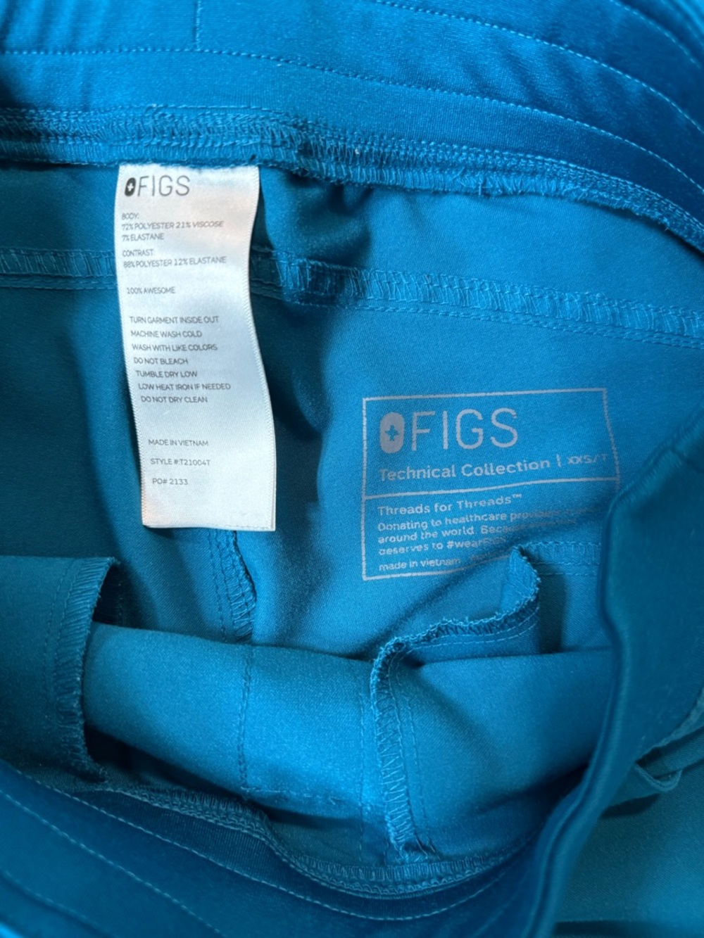 FIGS Kade Cargo Scrub Pants XXS T Lot Of 3 Gray Blue Teal Nurse Doctor Medical - Picture 12 of 14